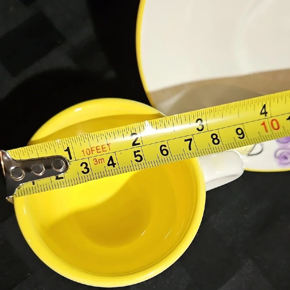 Tabletops Lifestyles - Coffee Buzz - Yellow - Tea / Coffee Cup & Saucer Set